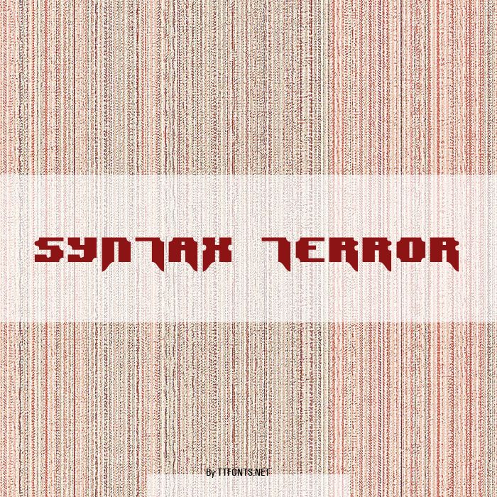 Syntax Terror example